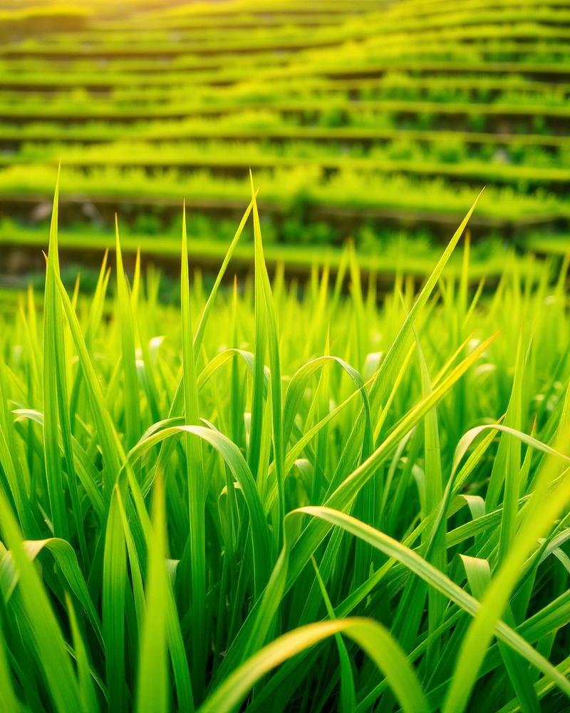 Lemongrass field in golden light